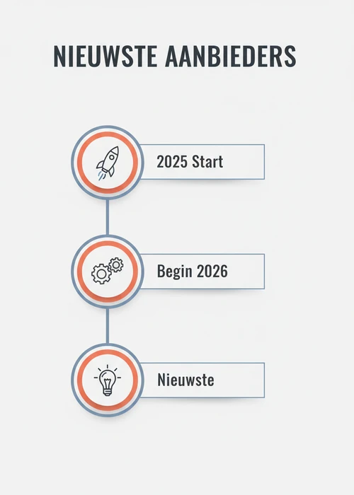 Tijdlijn van de nieuwste casino zonder CRUKS: 2025 start, begin 2026 en de nieuwste aanbieders.